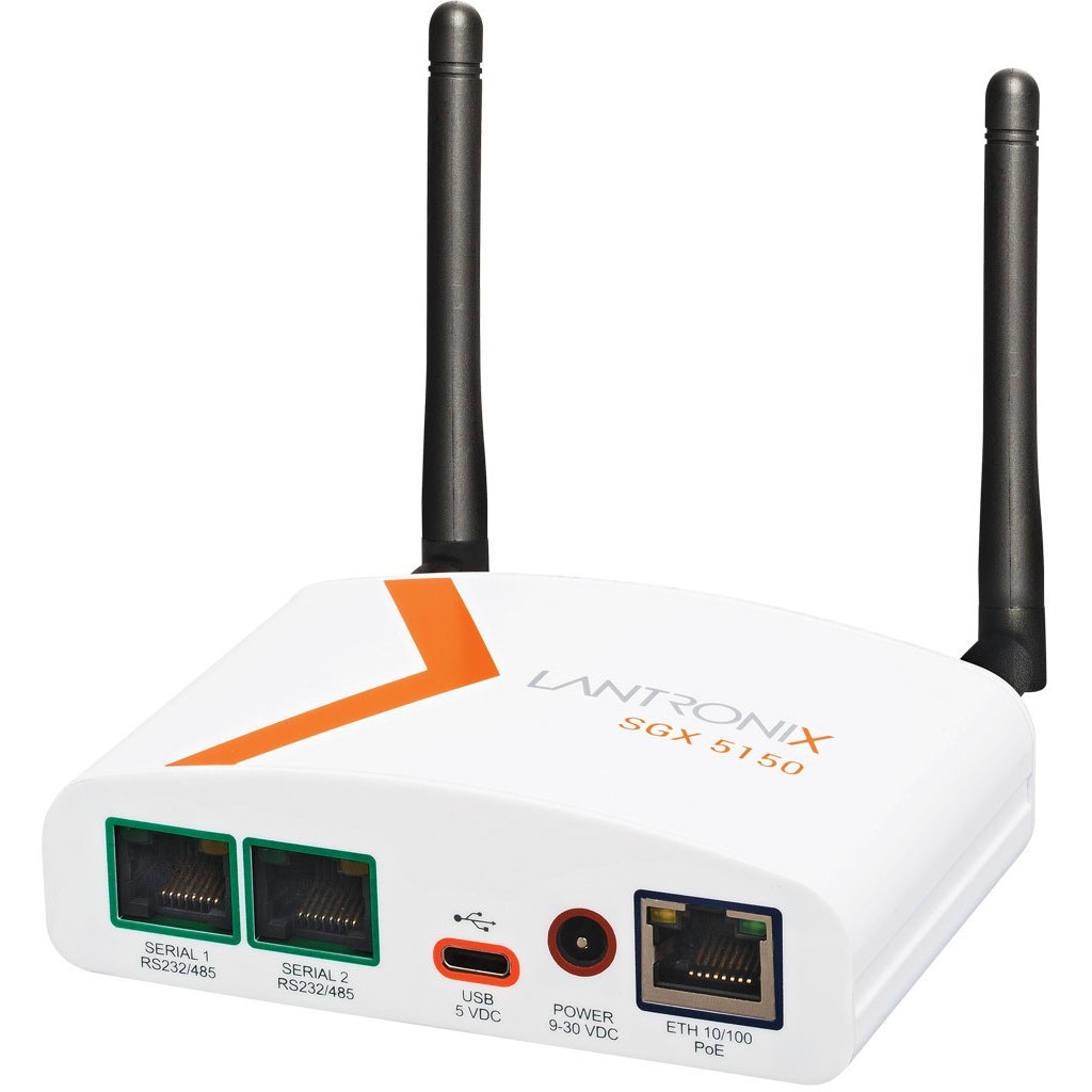 Lantronix SGX 5150 IoT device gateway with wireless, RS-232, USB and 10/100 Ethernet