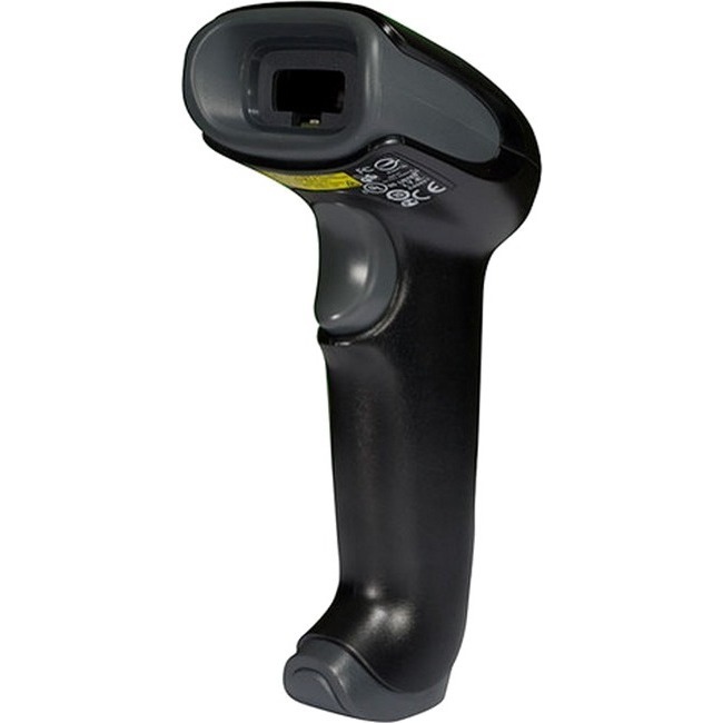 Honeywell 1250g handheld 1D barcode scanner with KBW and RS-232 host interfaces — left view