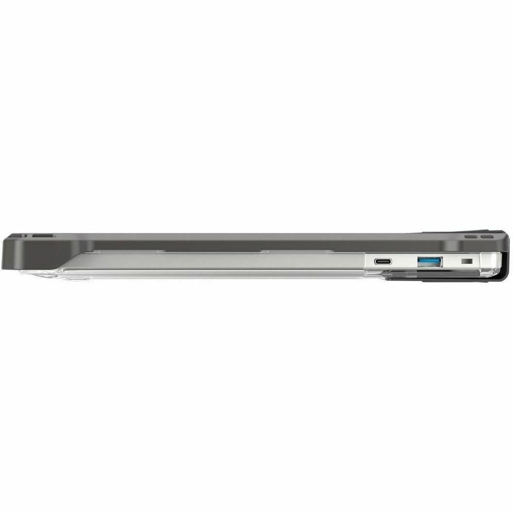 Black Extreme Shell-L protective case for Samsung Chromebook 4 15 laptop — left view