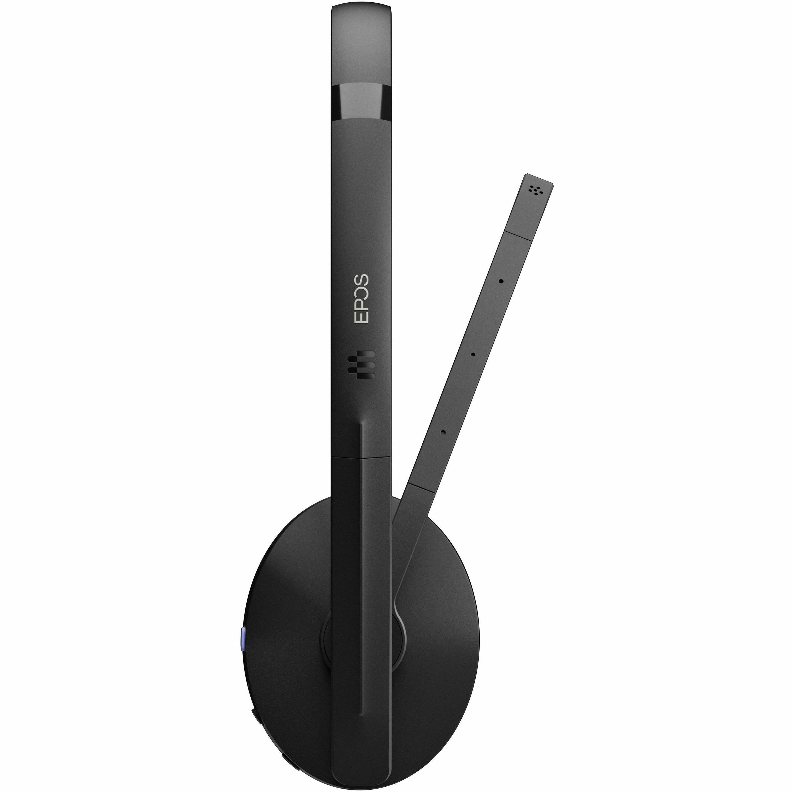 EPOS on-ear double-sided Bluetooth headset with USB dongle for unified communications — left view