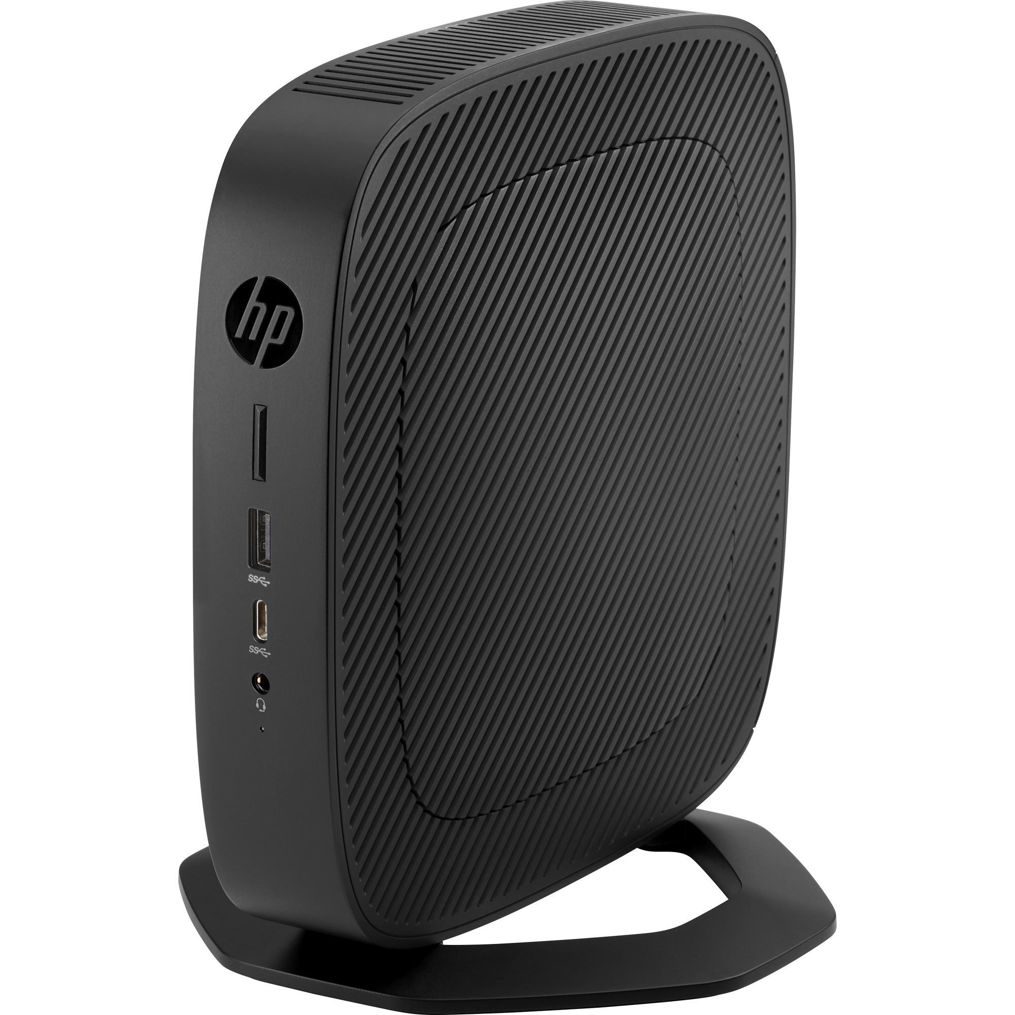 HP t540 thin client desktop with 8 GB RAM and 64 GB flash storage for enterprise VDI — left view