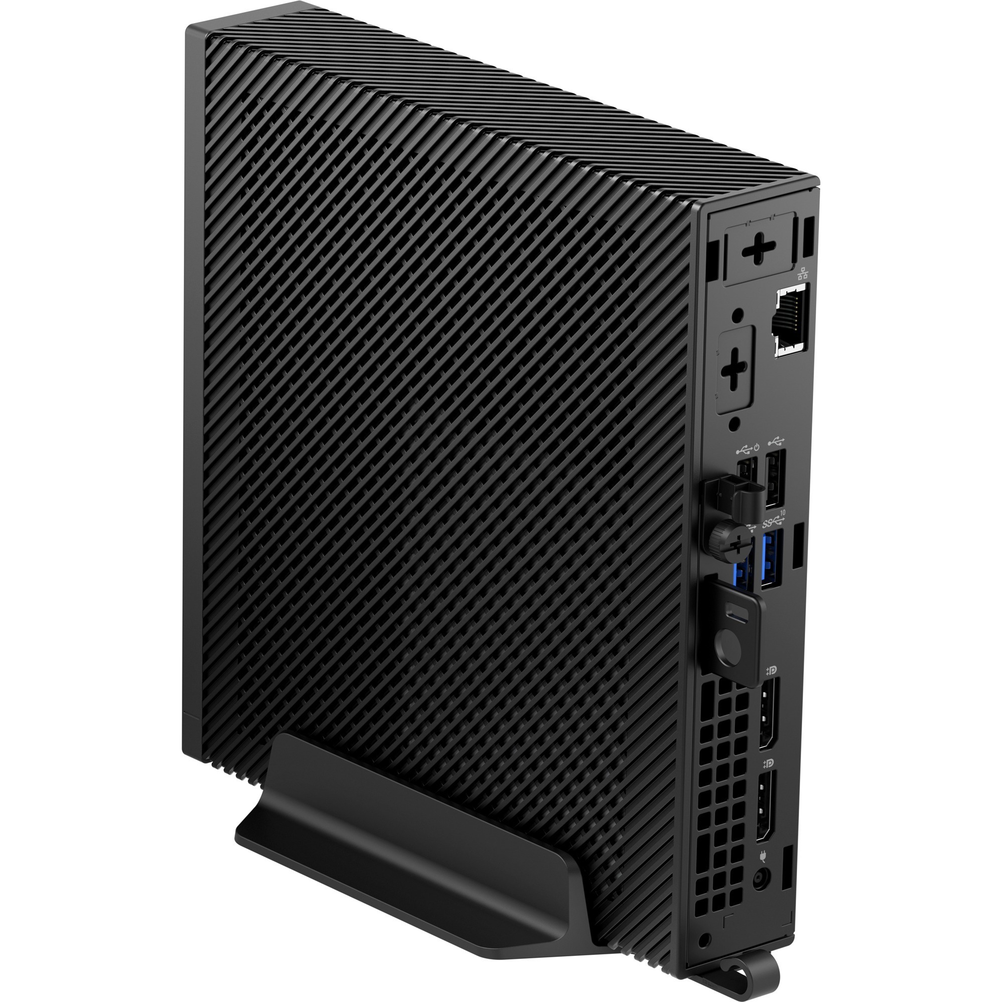 Dell OptiPlex 3000 Micro Form Factor thin client with Pentium, 16 GB RAM, and 256 GB SSD — left view