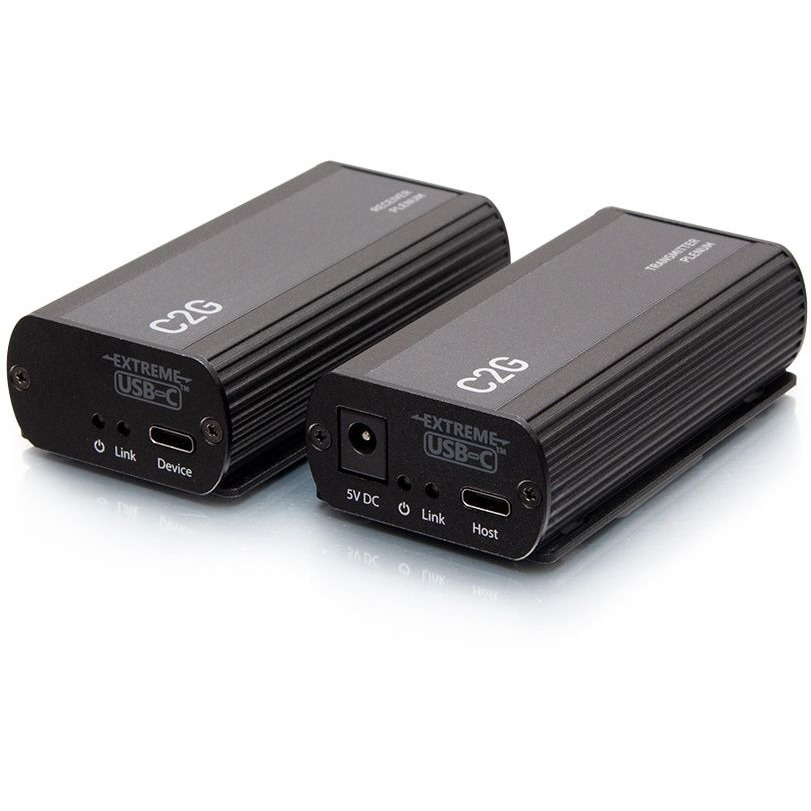 Legrand AV C2G plenum-rated 1-port USB-C extender kit for 5 Gbps AV installations — left view