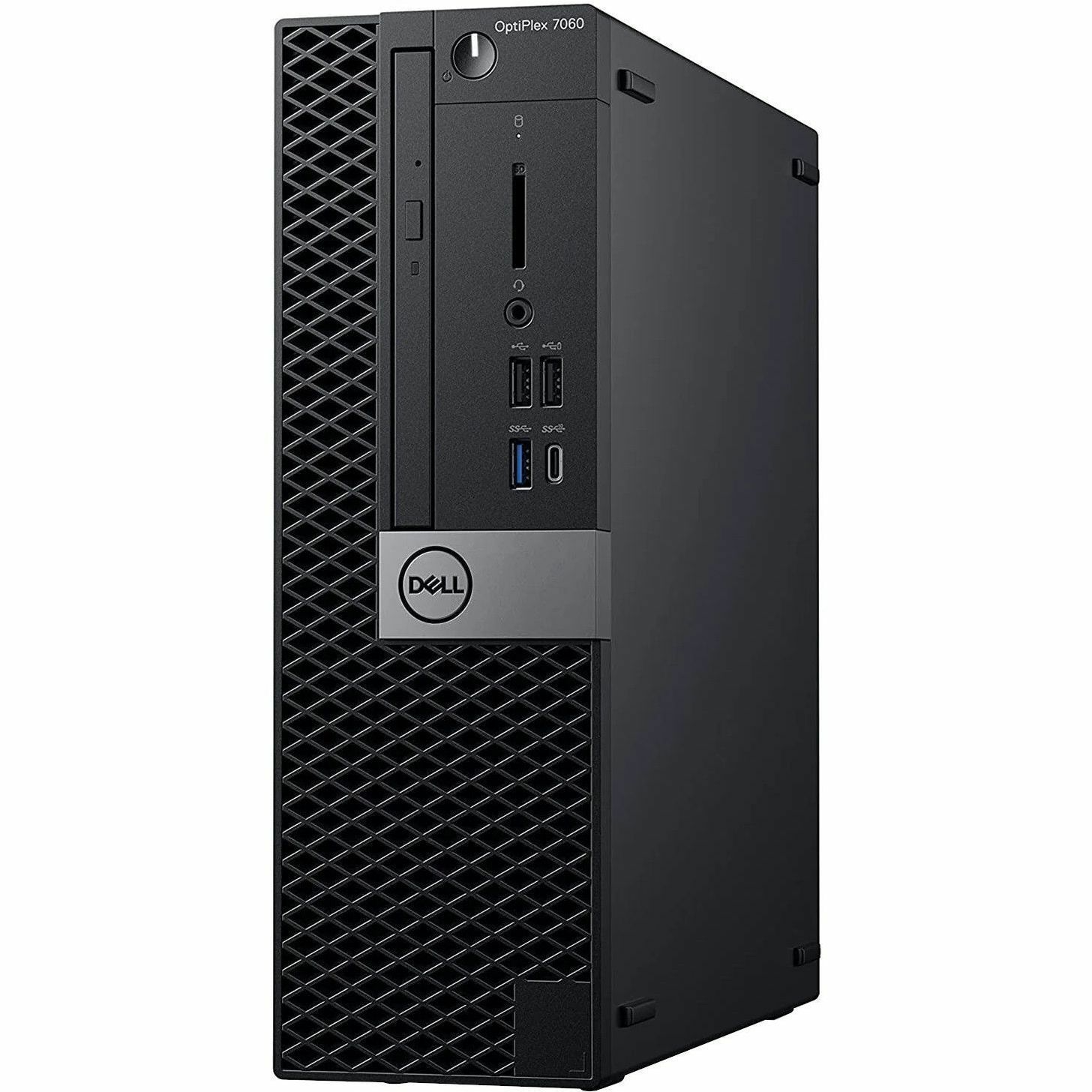Refurbished Dell OptiPlex 7060 small form factor desktop with Core i5 and SSD — left view