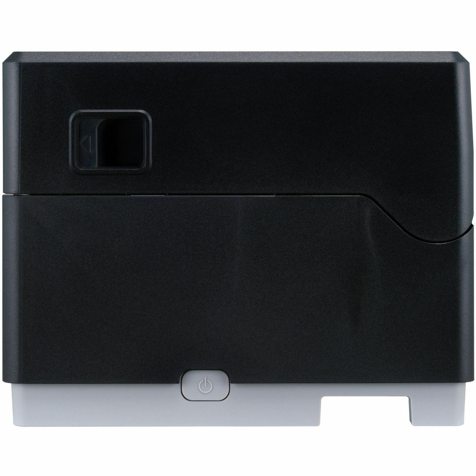 mC-Label, Label and Linerless Printer, Adjustable Label Width with Max 3 , Cutter, WLAN, USB-C with Power Delivery for iOS / Android / Windows, CloudPRNT, Peripheral Hub, Black, Ext PS Included — left view
