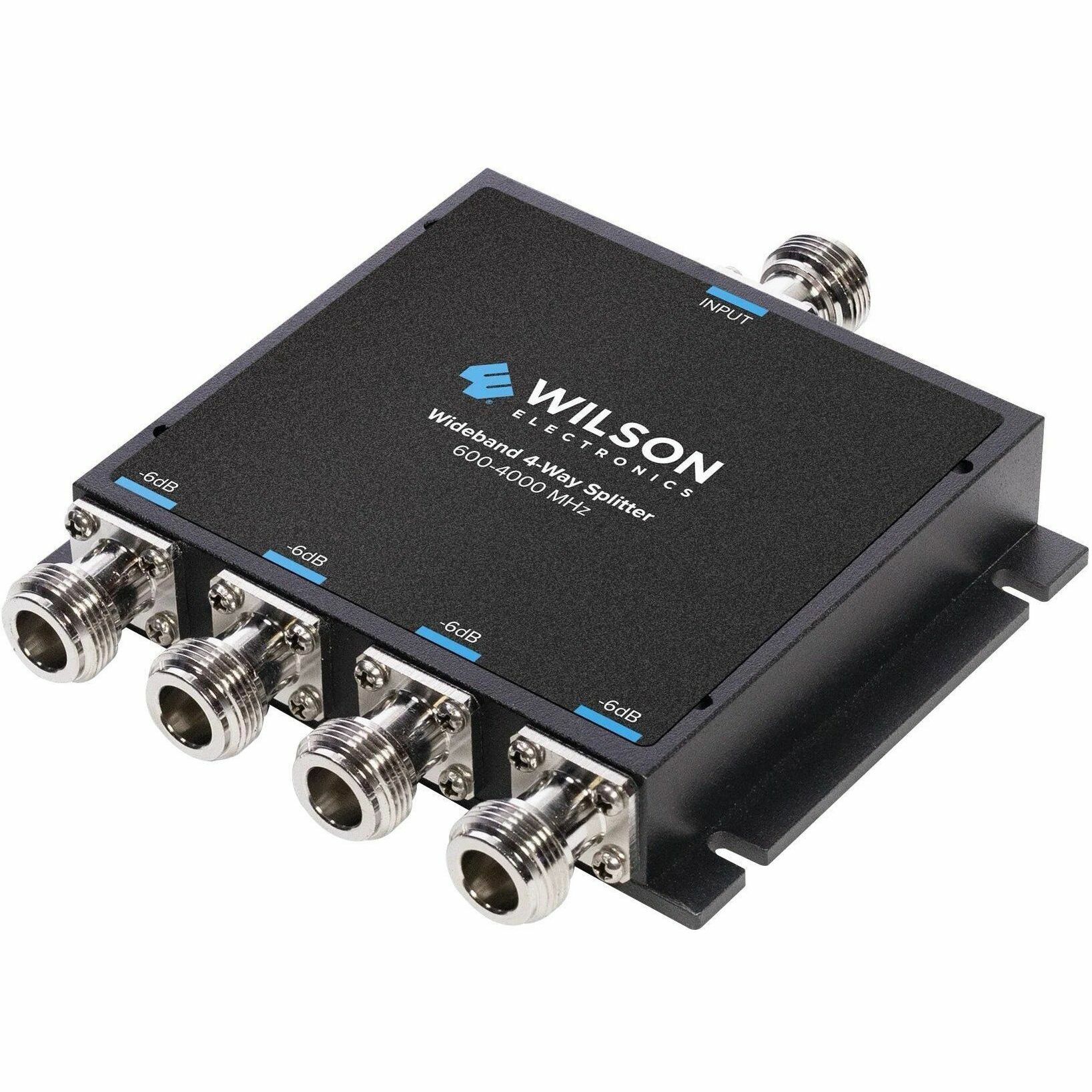 Wilson Electronics WP 4way splitter 859117 for WilsonPro cellular repeaters — left view