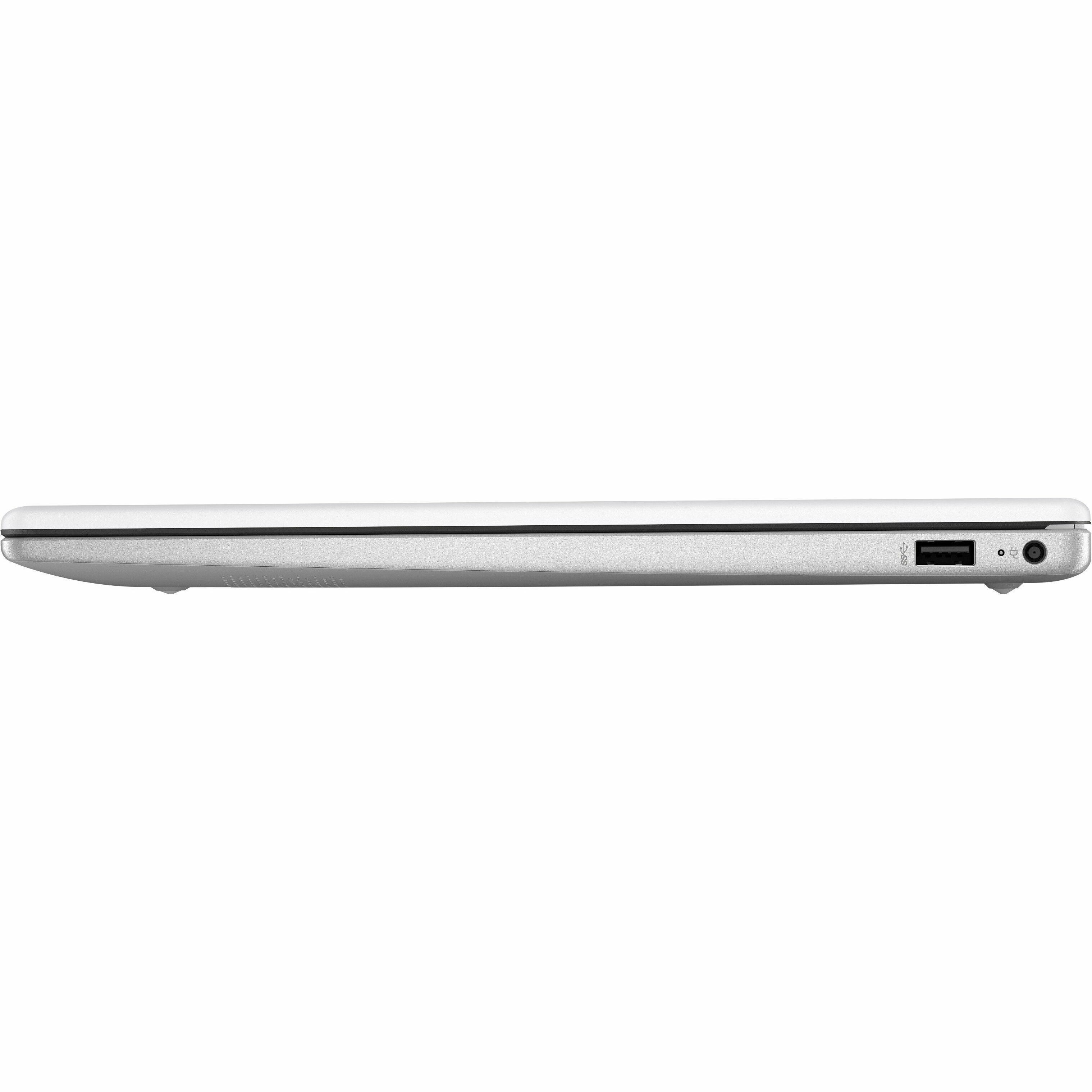 Refurbished HP Laptop 15-fd0013ca in diamond white and natural silver with 15.6-inch display — left view