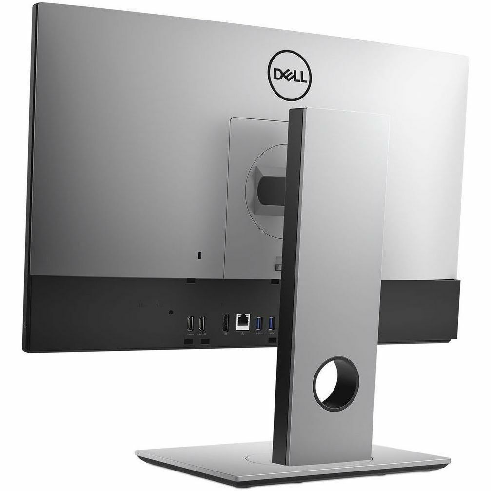 Refurbished Dell 7470 all-in-one desktop with 23-inch display, Core i7-9700, 16 GB RAM, and 512 GB SSD — left view
