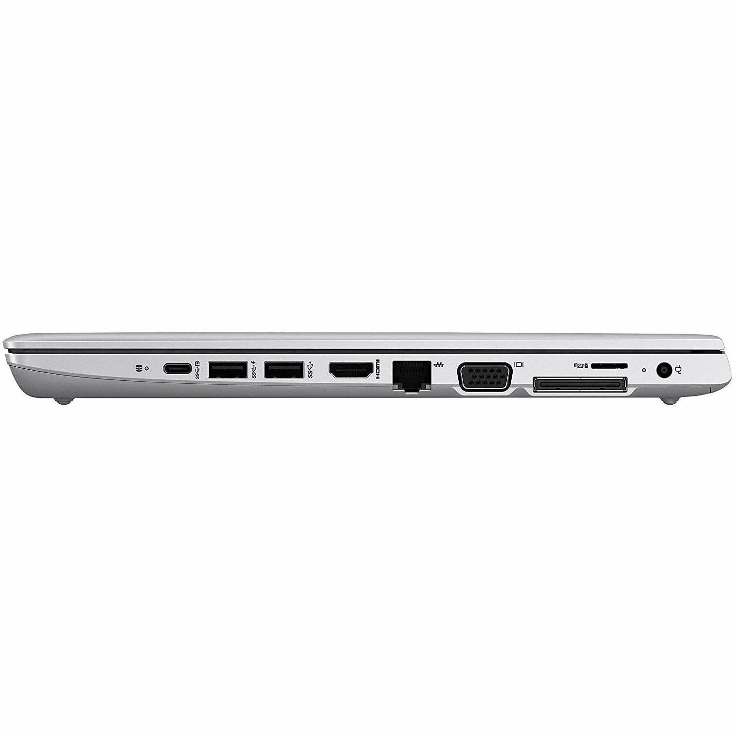 Refurbished HP 640 G5 business laptop with 14-inch Full HD display, Core i5, 16 GB RAM, and 256 GB SSD — left view