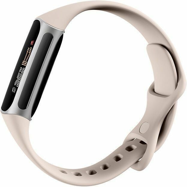 GOOGLE - FITBIT FITBIT CHARGE 6 PORCELAIN/SILVER ALUMINUM — left view