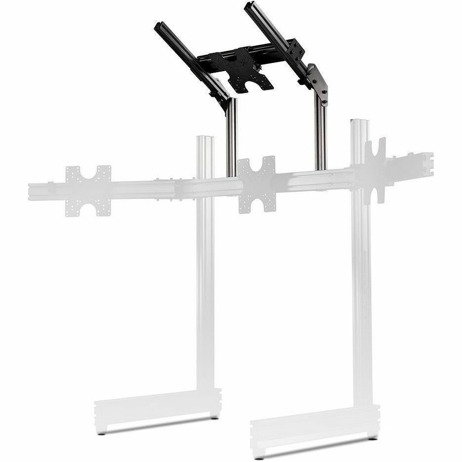 NEXT LEVEL RACING Elite Free Standing Quad Monitor Add-On Black Edition for sim racing setups — left view