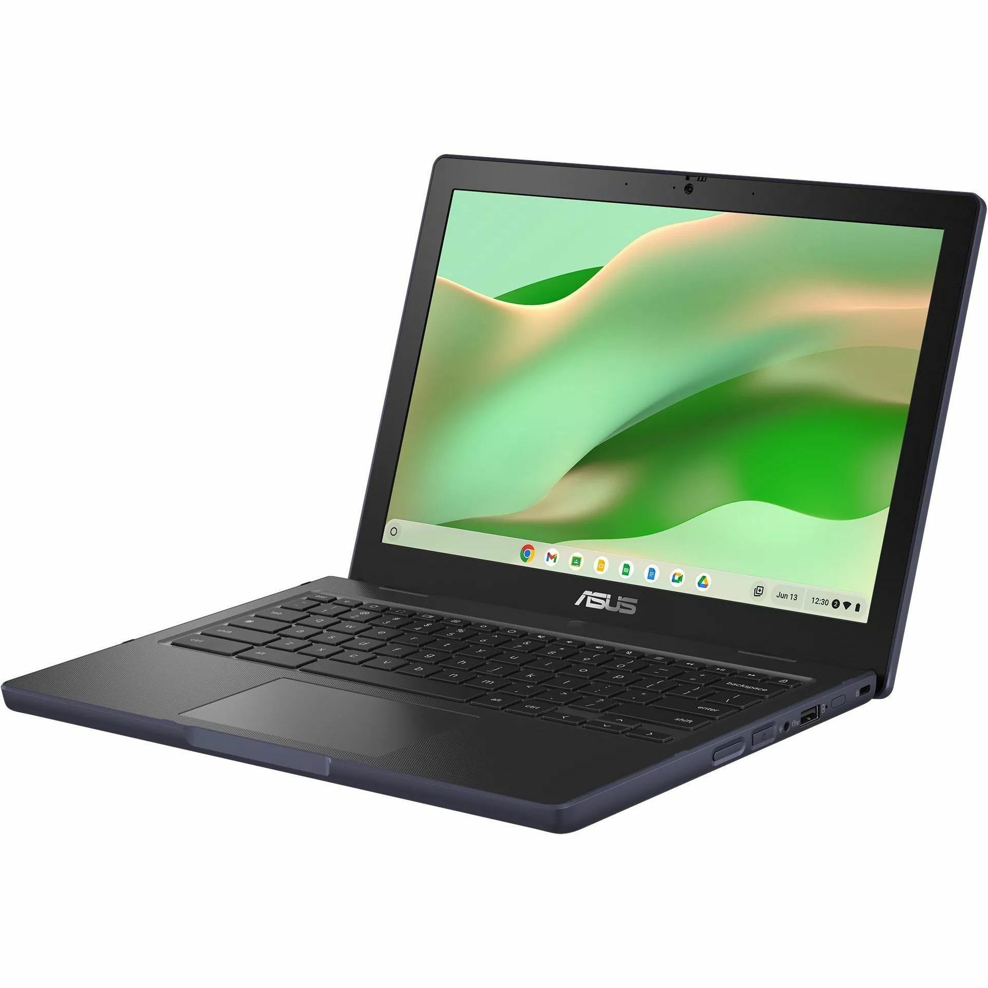 ASUS Chromebook CZ1204CM2A-YZ84 grey 12.2-inch WUXGA non-touch laptop — left view