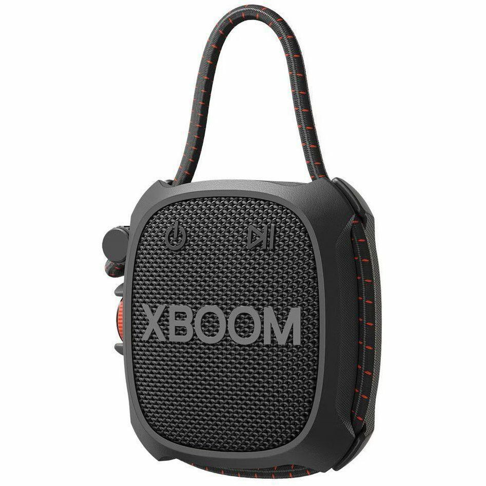LG XBOOM Go XG2T wireless portable speaker with rugged IP67 dust and water resistance — left view