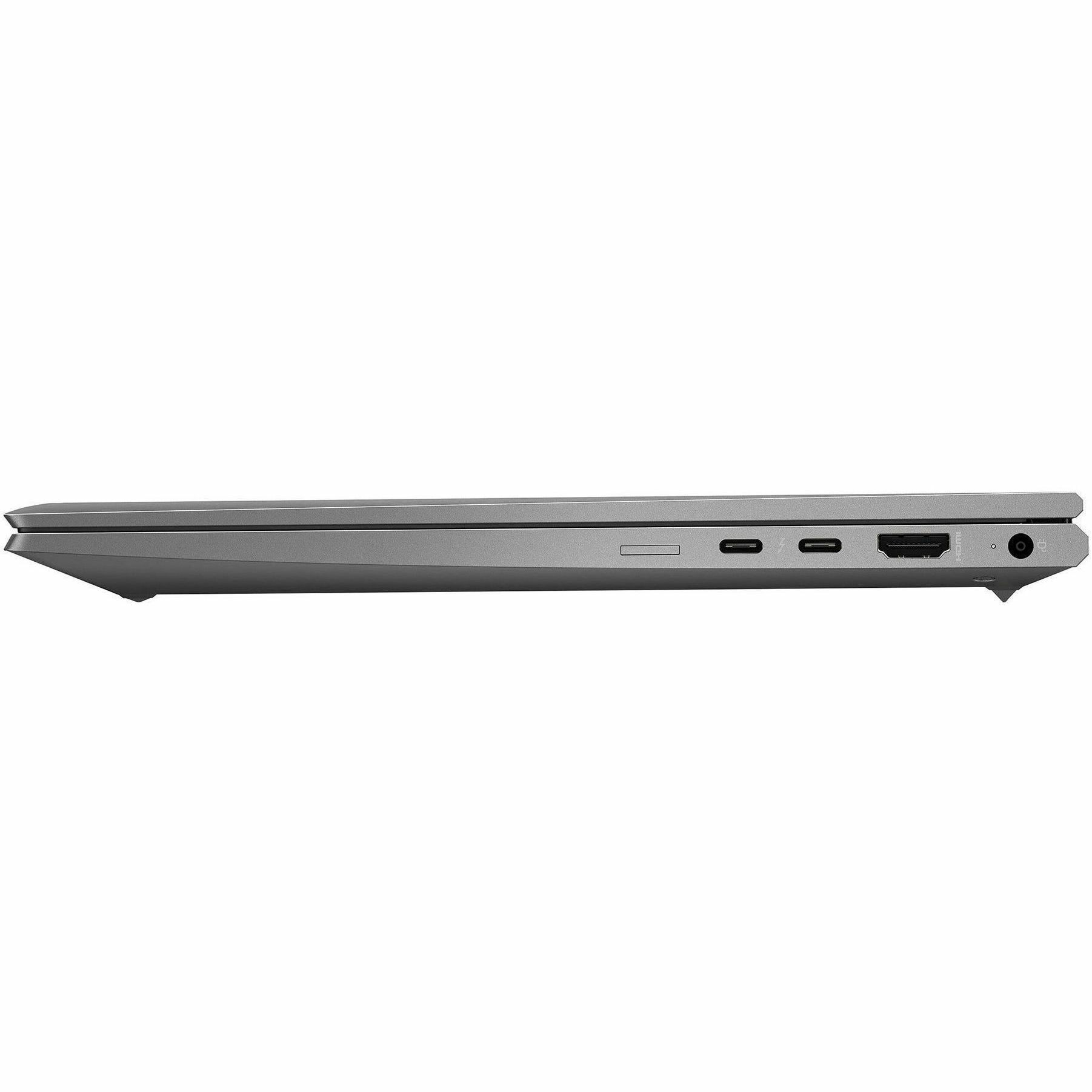 Refurbished HP ZBook Firefly 15 G7 mobile workstation with 15.6-inch FHD display — left view