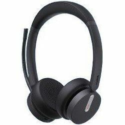 Yealink WH64 Hybrid Dual UC wireless dual-ear headset with boom microphone — left view