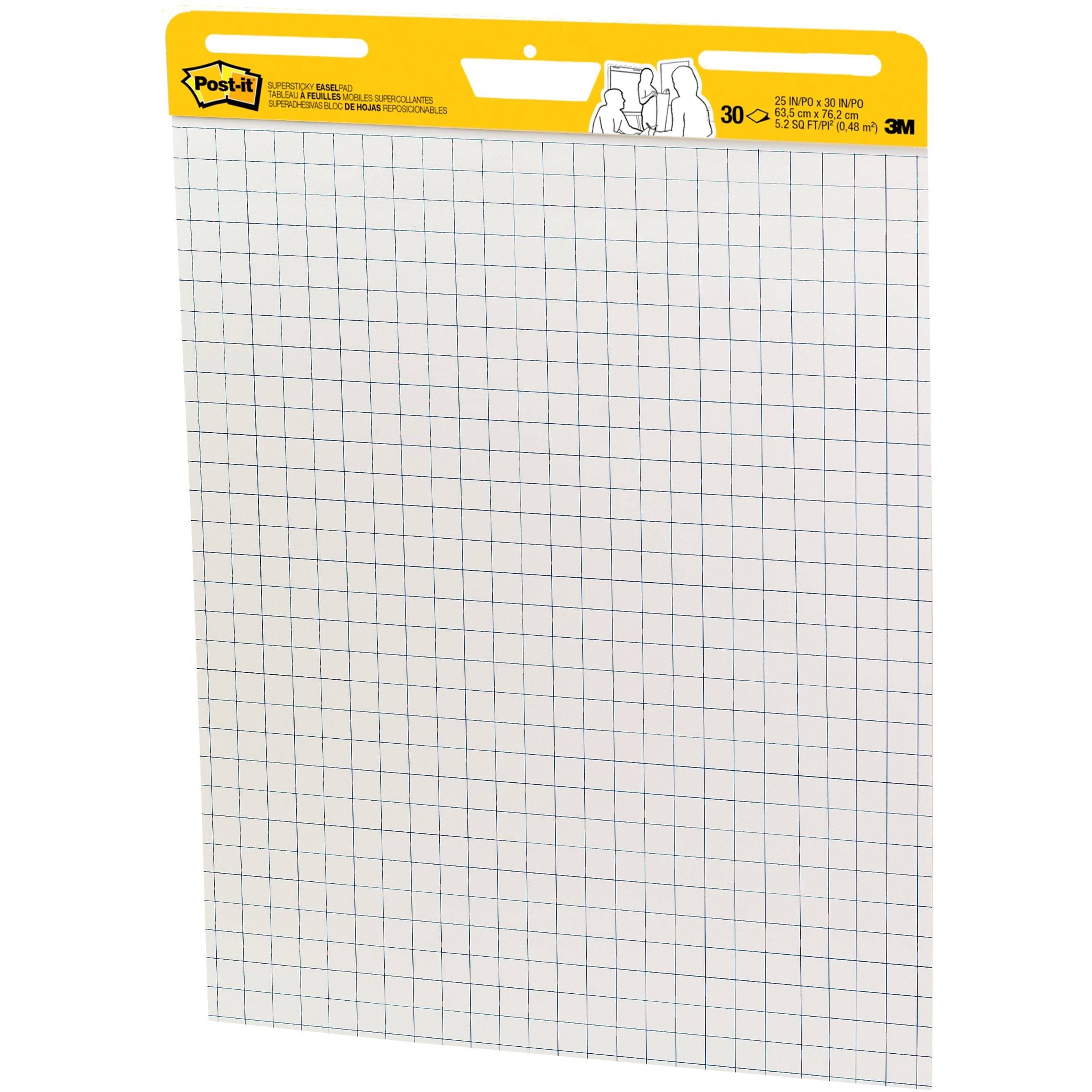 Universal Self-Stick Easel Pad, Unruled, 30 White 25 X 30 Sheets, 2/Carton