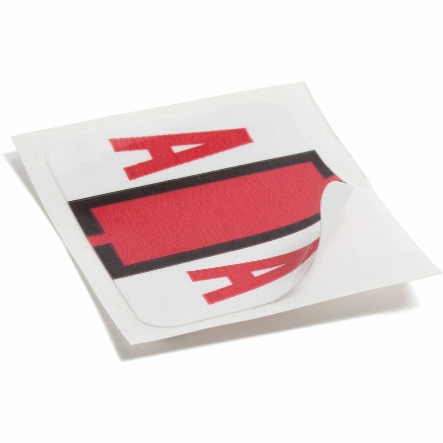 Smead BCCR Bar-Style Color-Coded Labels - A-Z - x 1 1/4" Width x 1" Length - Assorted - Laminated - 500 / Roll - 1 Box