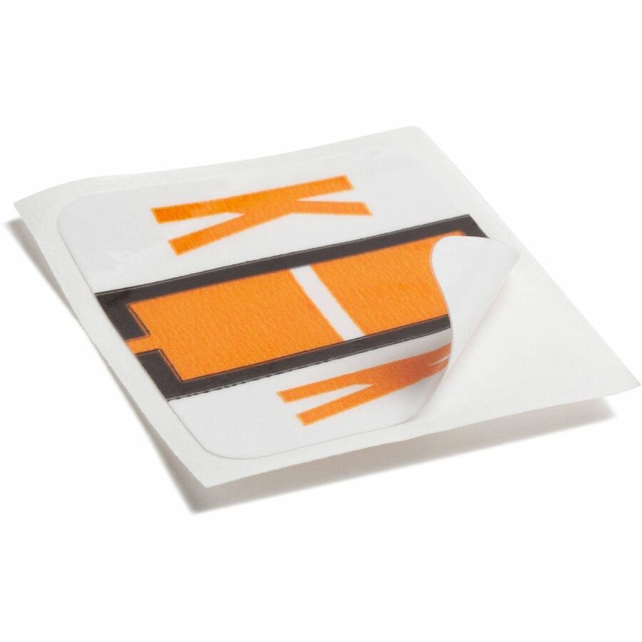 Smead BCCR Bar-Style Color-Coded Labels - K - x 1 1/4" Width x 1" Length - Light Orange - Laminated - 1 Roll