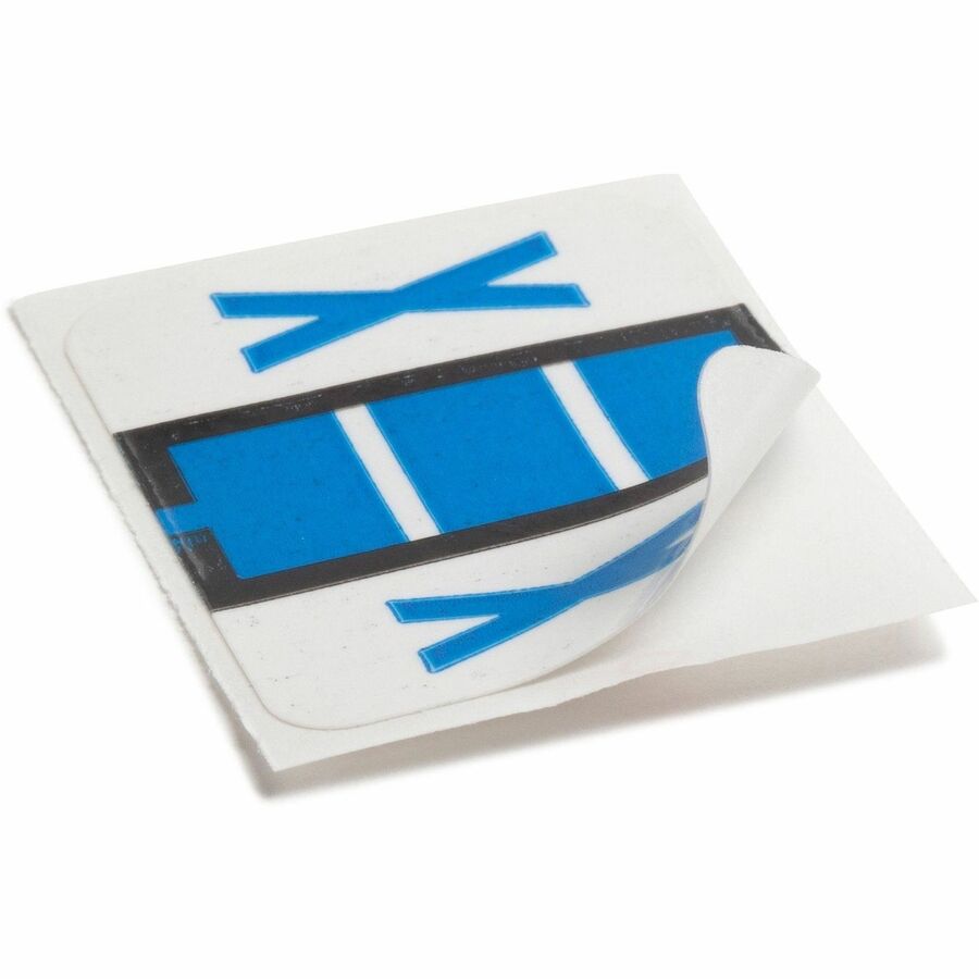 Smead BCCR Bar-Style Color-Coded Labels - X - x 1 1/4" Width x 1" Length - Blue - Laminated - 1 Roll
