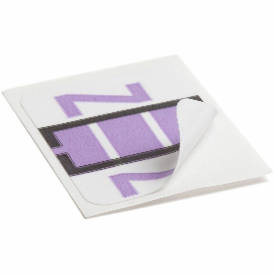 Smead BCCR Bar-Style Color-Coded Labels - Z - x 1 1/4" Width x 1" Length - Lavender - Laminated - 1 Roll