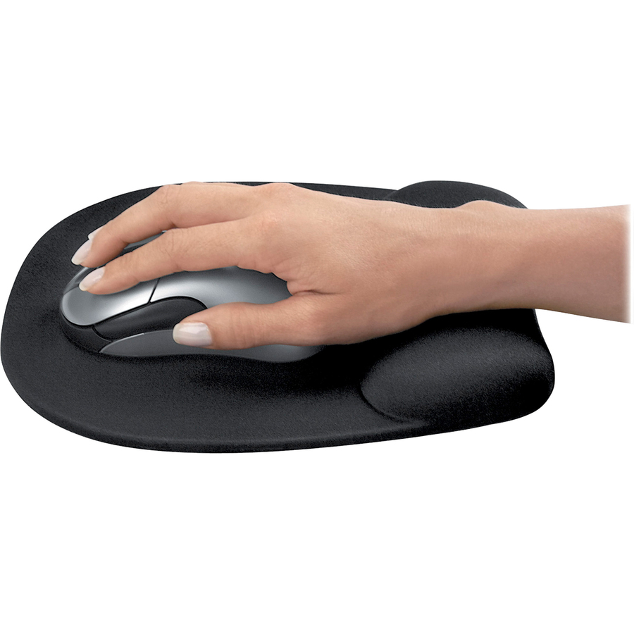 Fellowes&reg; Memory Foam Mouse Pad with Wrist Rest - Black (9176501)