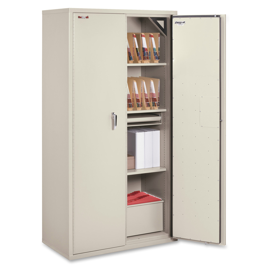 Fireking Storage Cabinet 36 X 19 3 X 72 4 X Shelf Ves Lateral Security Lock Scratch Resistant Fire Resistant Parchment Metal