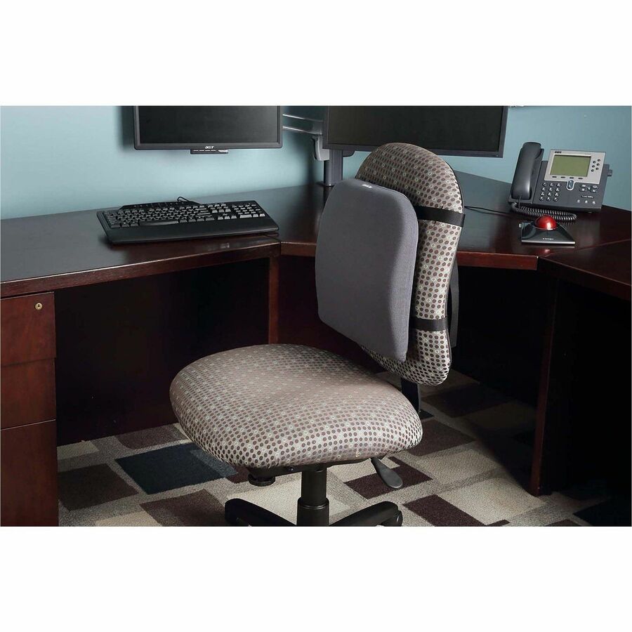 Kensington Memory Foam Backrests - Black - 1 Each