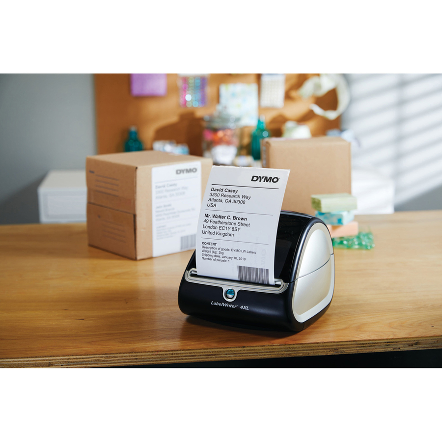 Dymo LabelWriter 4XL Desktop Direct Thermal Printer - Monochrome - Label Print - USB - Silver