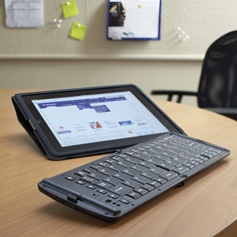 Verbatim Bluetooth Wireless Folding Mobile Keyboard - Black