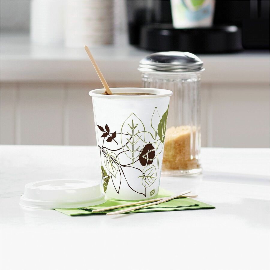 Dixie Pathways 10 oz Paper Hot Cups By GP Pro - 10 fl oz - White - Paper - Hot Drink - 50/Pack - 20 / Carton - Kennedy Office