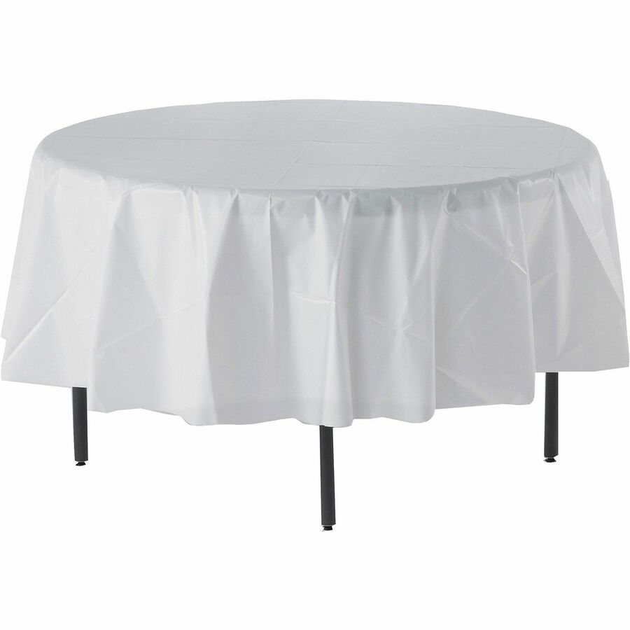 GJO10330CT - Table covers are designed to fit neatly on round 48" or 60" diameter tabletops. Table cover is made of plastic.