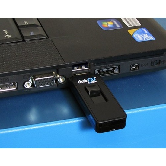 EDGE 4GB DiskGo Secure Pro USB 3.0 Flash Drive - 4 GB - USB 3.0 - 256-bit AES - Lifetime Warranty