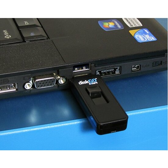 EDGE 64GB DiskGo Secure Pro USB 3.0 Flash Drive - 64 GB - USB 3.0 - 256-bit AES - Lifetime Warranty