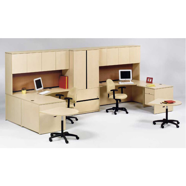 Picture of Lacasse Concept 400E Double Pedestal Bow Front Desk