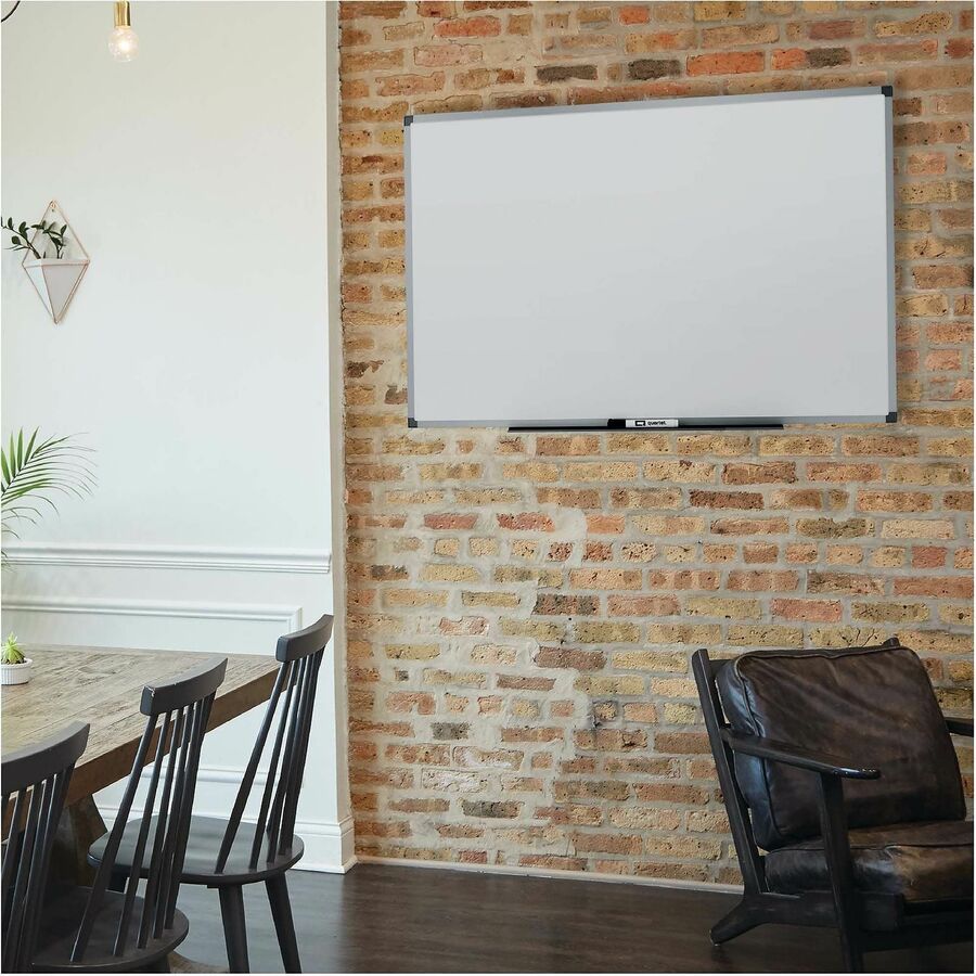 Quartet Standard DuraMax® Porcelain Magnetic Whiteboard - 72" (6 ft) Width x 48" (4 ft) Height - White Porcelain Surface - Silver Aluminum Frame - Rectangle - Horizontal/Vertical - Magnetic - Smooth Surface, Dent Resistant, Recyclable, Stain Resistant