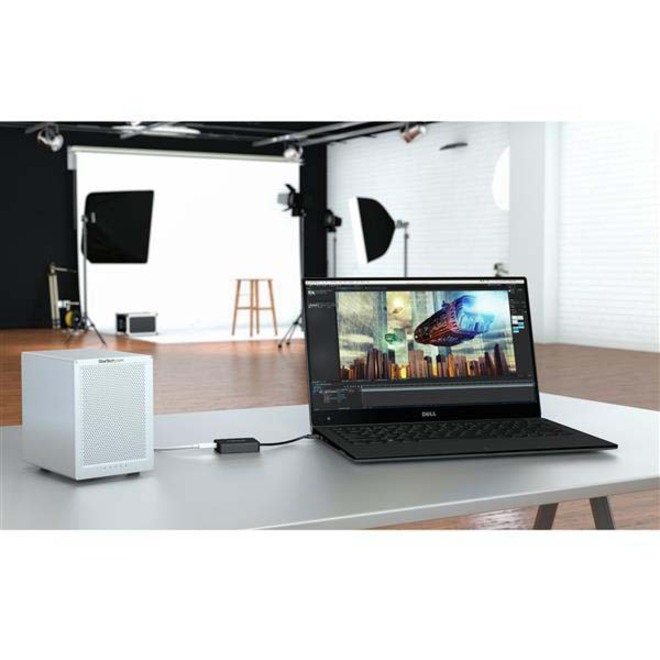 StarTech.com Thunderbolt 3 to Thunderbolt Adapter - 1 x 24-pin USB Type C Thunderbolt 3 - Male - 1 x 20-pin Thunderbolt 2 - Female - Nickel Connector - Black - 1 Each