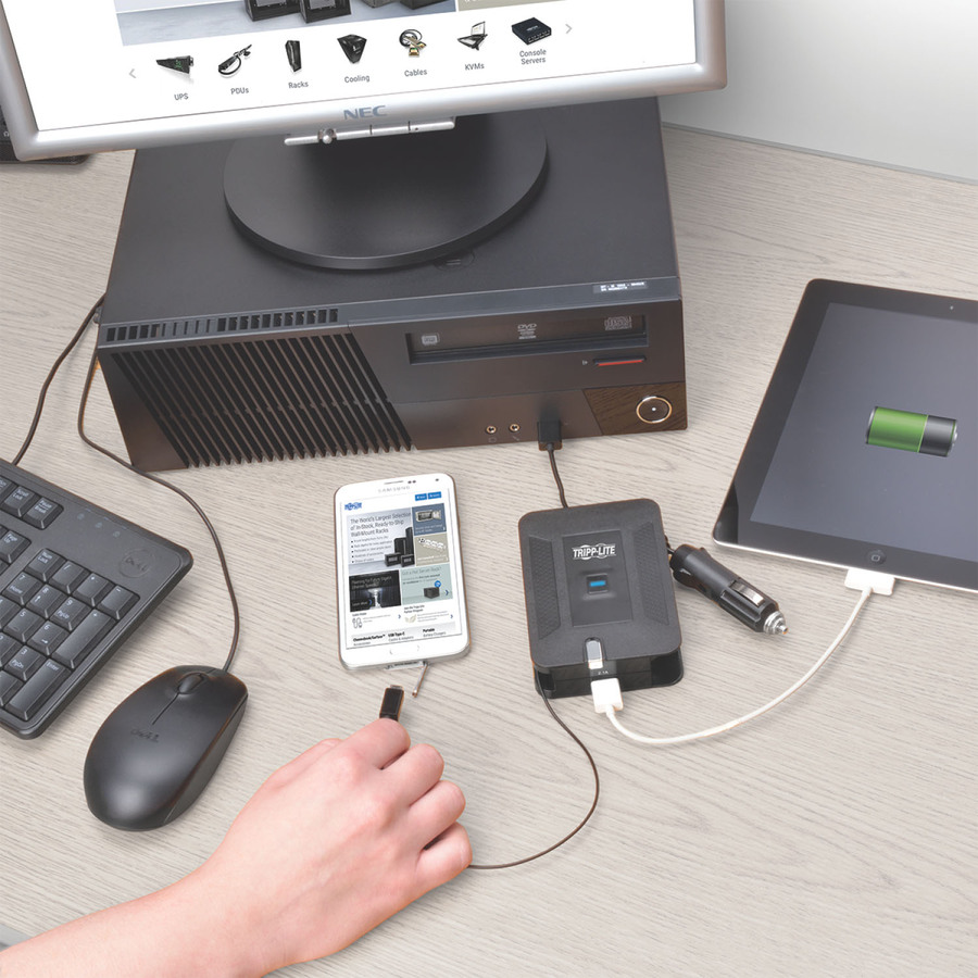 Eaton Tripp Lite Series 4-in-1 Ultra-Compact Inverter with Mobile Charging