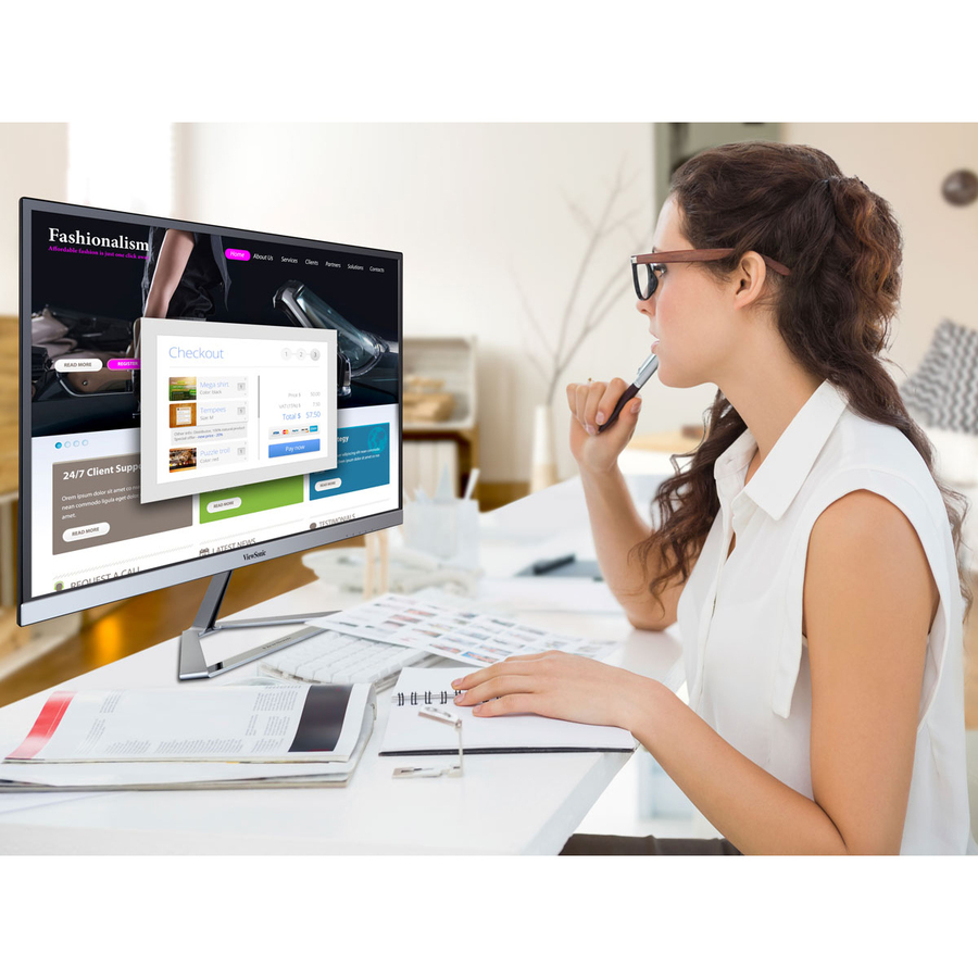 ViewSonic VX2276-SMHD 22 Inch 1080p Widescreen IPS Monitor with Ultra-Thin Bezels, HDMI and DisplayPort