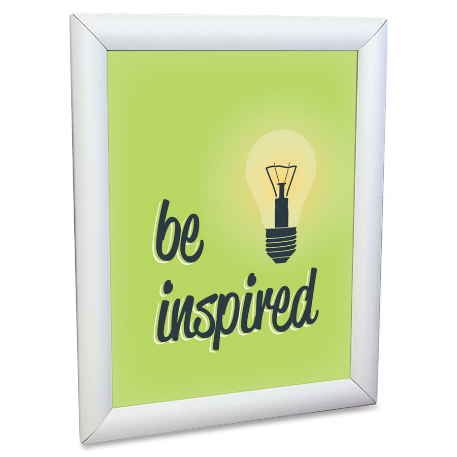 Deflecto Wall-Mount Display Frame - 12.25" x 18.25" Frame Size - Holds 11" x 17" Insert - Rectangle - Vertical, Horizontal - Satin - Front Loading, Anti-glare, Dust Resistant, Debris Resistant - Aluminum - Clear, Silver - 1 Each