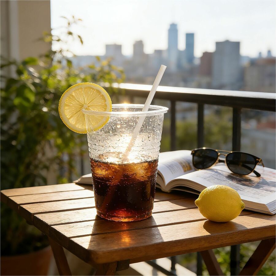 Genuine Joe 16 oz Transparent Beverage Cups - 16 fl oz - Clear - Plastic - Beverage - 50/Bag - 20 / Carton