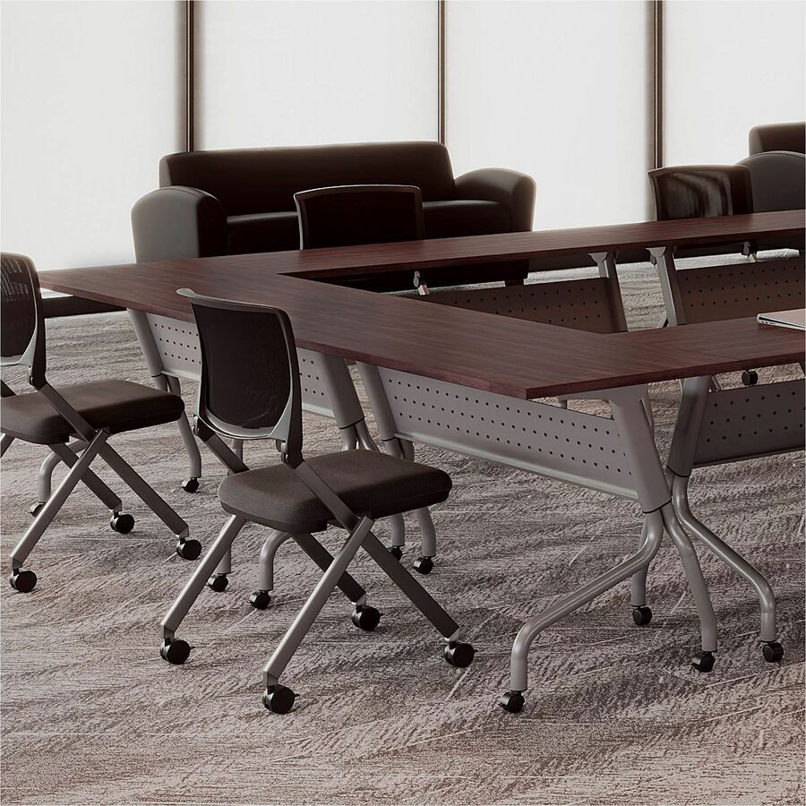 Lorell Training Tabletop - Espresso Rectangle, Laminated Top - Adjustable Height - 72" Table Top Width x 30" Table Top Depth x 1" Table Top Thickness - Assembly Required - 1 Each