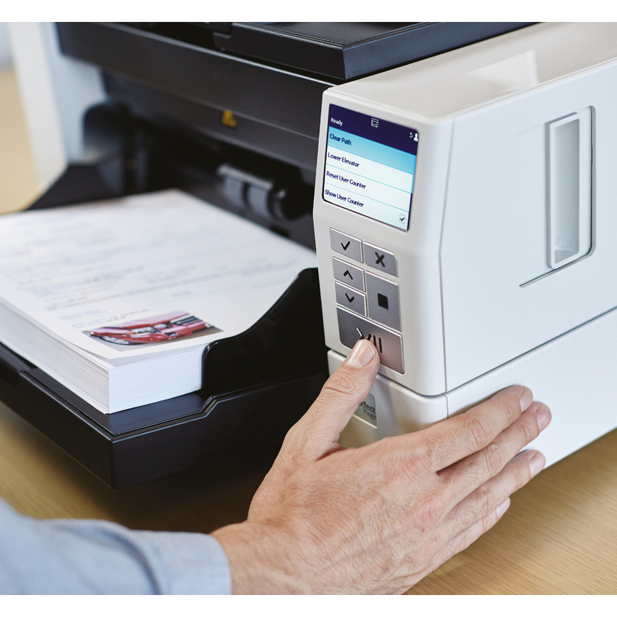 Kodak Alaris I4250 production scanner with 110 PPM duplex scanning — life-style view