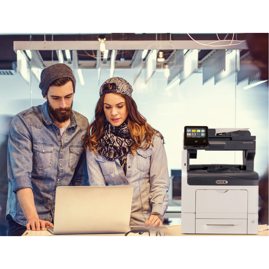 Xerox VersaLink C405/DNM Laser Multifunction Printer-Color-Copier/Fax/Scanner-36 ppm Mono/Color Print-600x600 Print-Automatic Duplex Print-80000 Pages Monthly-700 sheets Input-Color Scanner-600 Optical Scan-Color Fax-Gigabit Ethernet