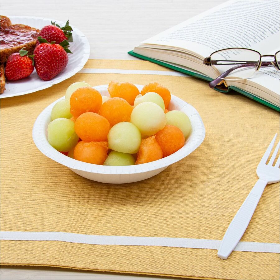 Solo Bare 12 oz Heavyweight Paper Bowls - Bare - Disposable - White - Paper Body - 125/Pack - 8 / Carton