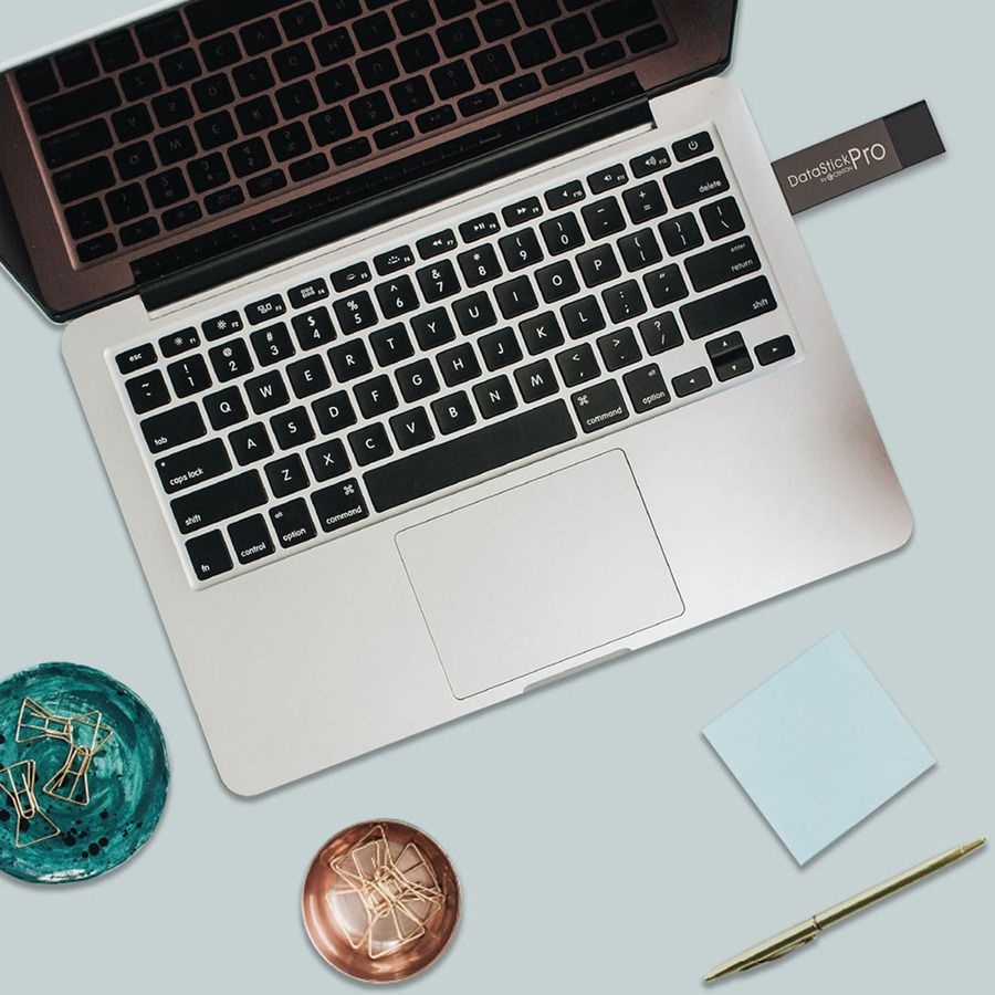 Centon DataStick Pro USB 2.0 Flash Drives - 32 GB - USB 2.0 - Gray - 5 Year Warranty - 5 Pack