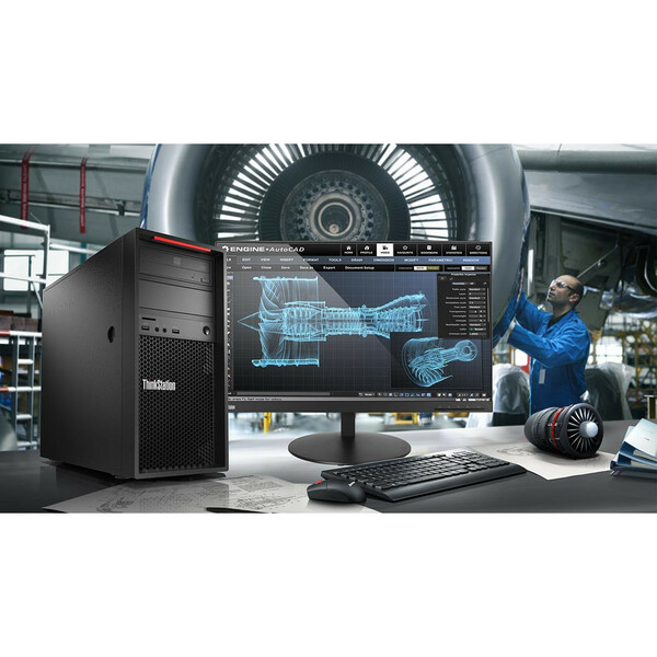 Lenovo ThinkStation P520c Workstation - Xeon W-2102 8GB 1TB HDD Win 10 Pro (30BX001HUS) *Please order GPU separately