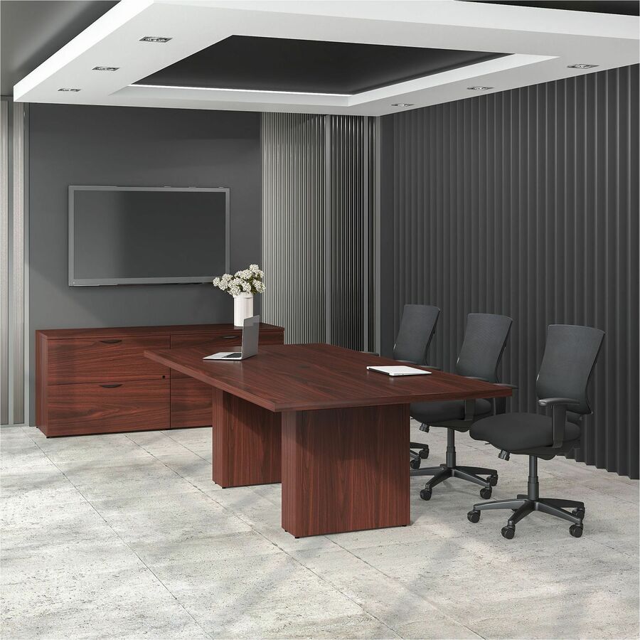 Picture of Prominence 2.0 Rectangular Conference Tabletop, 60" x 48" x 1.5", Laminate Mahogany, Grommet, EA