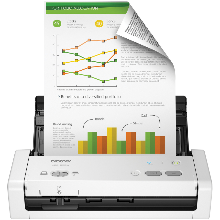Picture of Brother ADS-1250W Wireless Compact Desktop Scanner