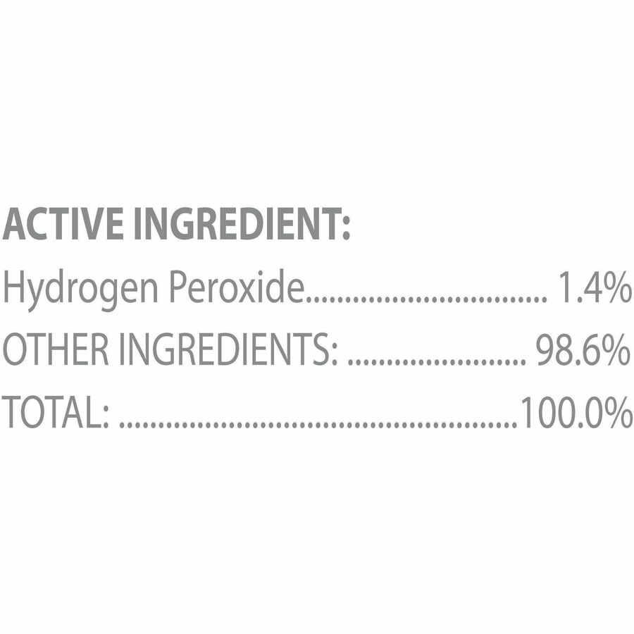 Clorox Healthcare Pull-Top Hydrogen Peroxide Cleaner Disinfectant - Ready-To-Use - 32 fl oz (1 quart) - Non-corrosive, Bleach-free - Clear - 276 / Bundle
