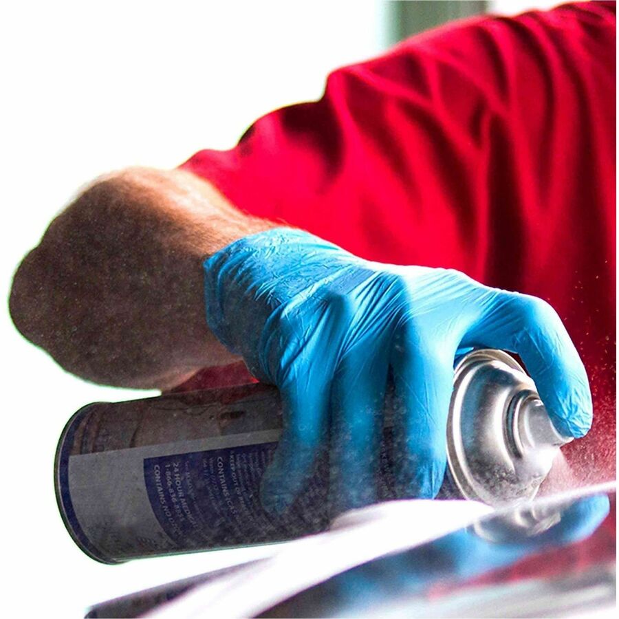 Picture of Ammex X3 Blue Nitrile Industrial Latex Free Disposable Gloves (Case of 1000)